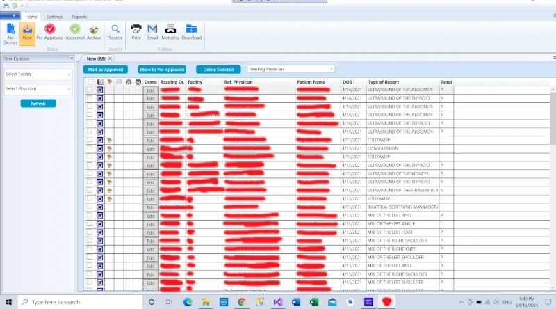 Reports Management Software for Transcription-Screen-1